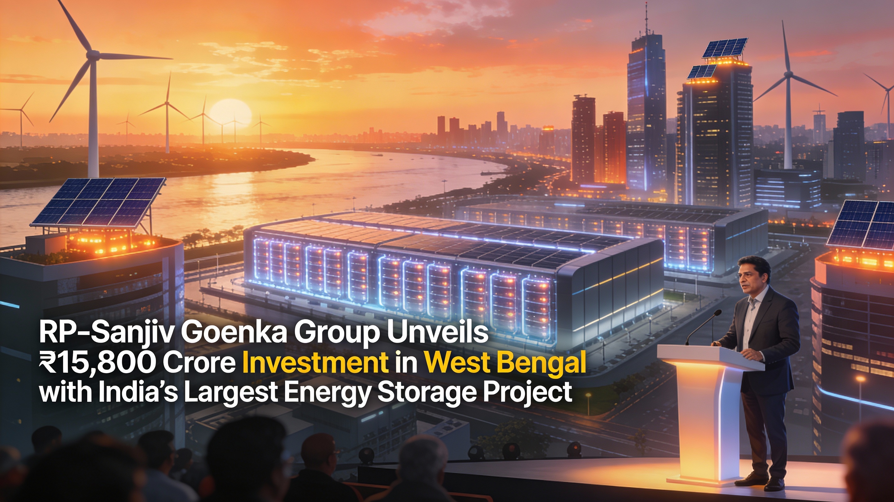 RP–Sanjiv Goenka Group Unveils ₹15,800 Crore Investment in West Bengal with India’s Largest Energy Storage Project