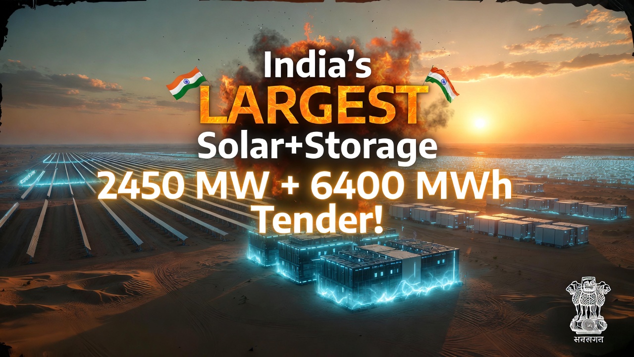 Rajasthan's Mega Leap: India's Largest 2,450 MW Solar + 6,400 MWh Storage Tender Unveiled!